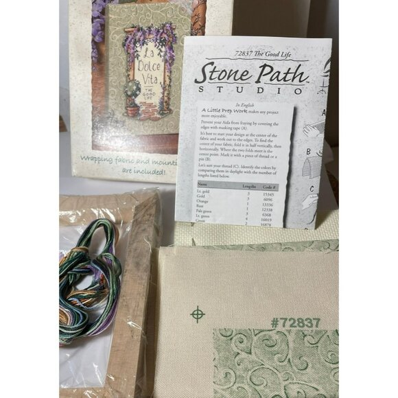 Cross Stitch Kit Dimensions Stone Path Studio La Dolce Vita Good Life Counted - Picture 5 of 8